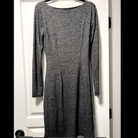 LOFT Long Sleeve Grey Dress -Size S - Picture 3 of 9